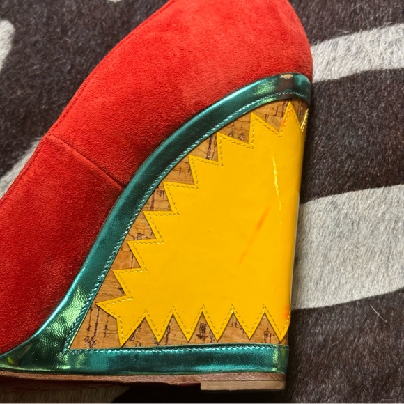 Christian Louboutin 37’s cork wedge heels - Picture 9 of 10